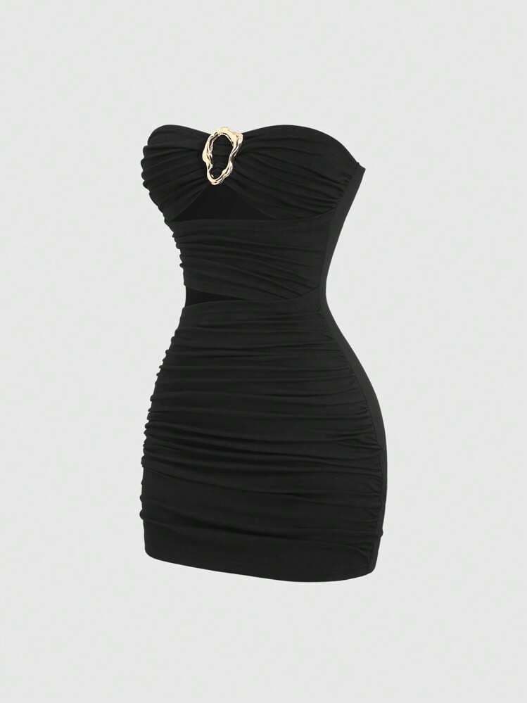 Платье черное короткое